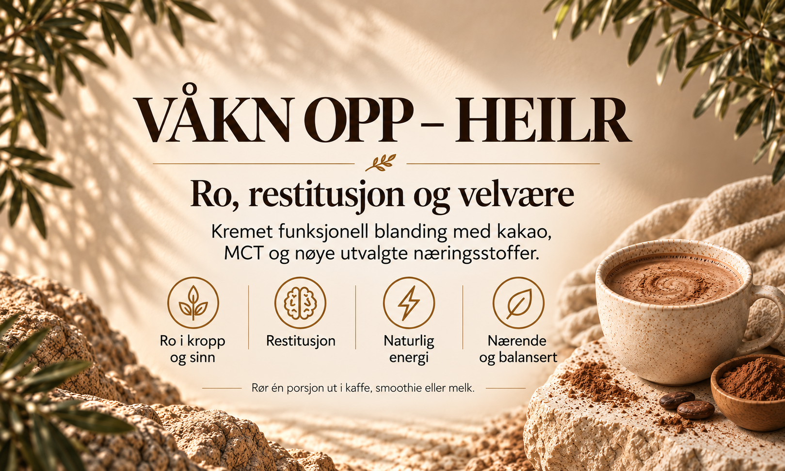 heilr chaga, mctolje glysin, vitaminer, mineraler.